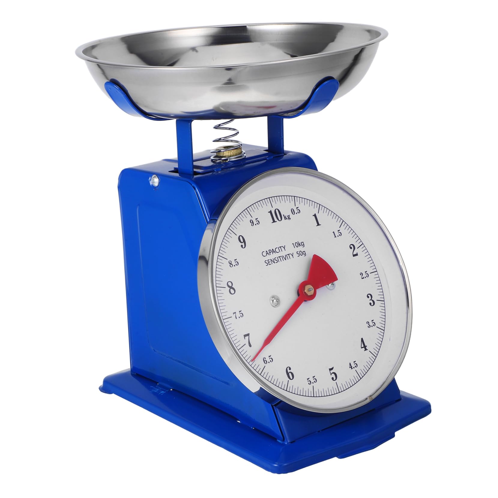 PRETYZOOM Classic Stainless Steel Kitchen Mechanical Scale with Removable Tray for Food Prep Baking Easy Reading Large Dial Vintage