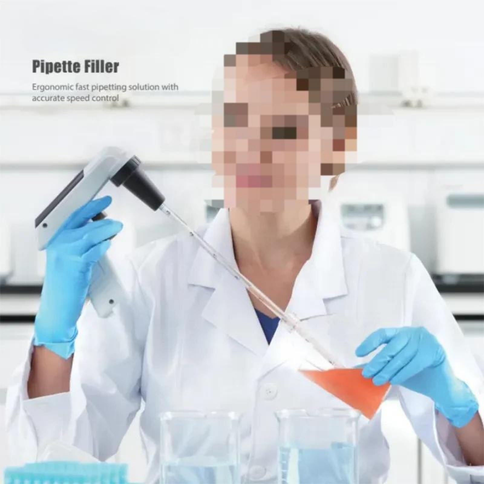 Pipeta eléctrica de 0,1 a 100 ml, pipeta laboratorio automática gran capacidad con pantalla LCD, equipo,Micropipetas