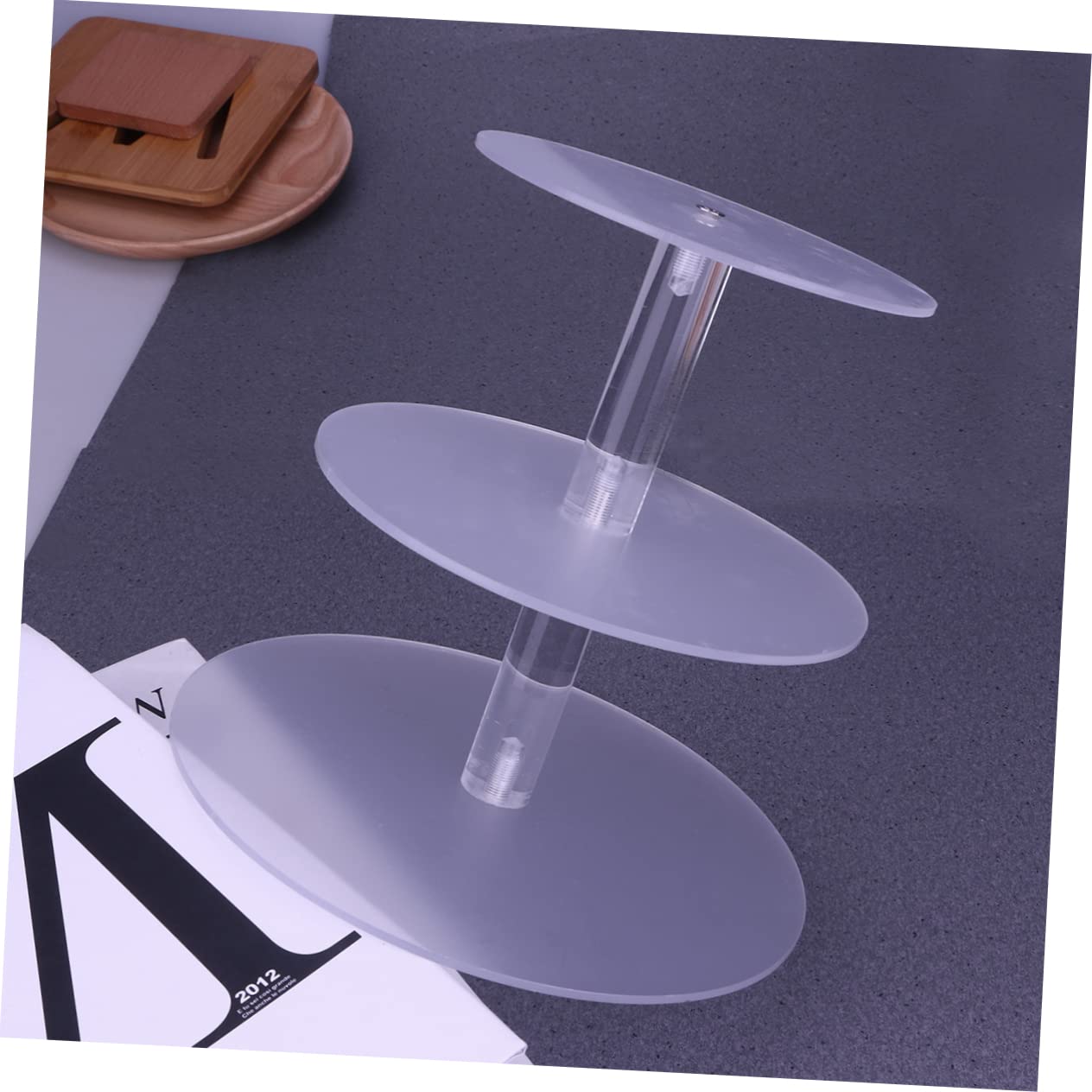 GRIRIW 3 Acrylic Cake Stand Round Cake Cake Serving Cupcake Holder Shelf Pastry Display Stand Round Dessert Stand Cupcake Tower Stand Show Rack Cupcake Display Stand Clear