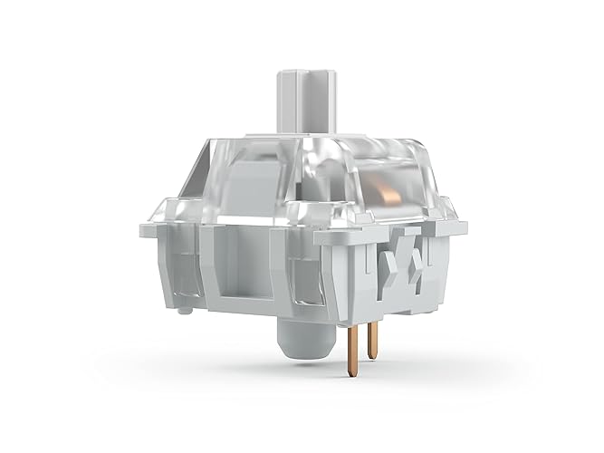 Glorious Gateron Clear Mechanical Keyboard Switches (120 Pack) - Ultra-Light Linear for Rapid Typing & Gaming - 35g Actuation Force - Clear