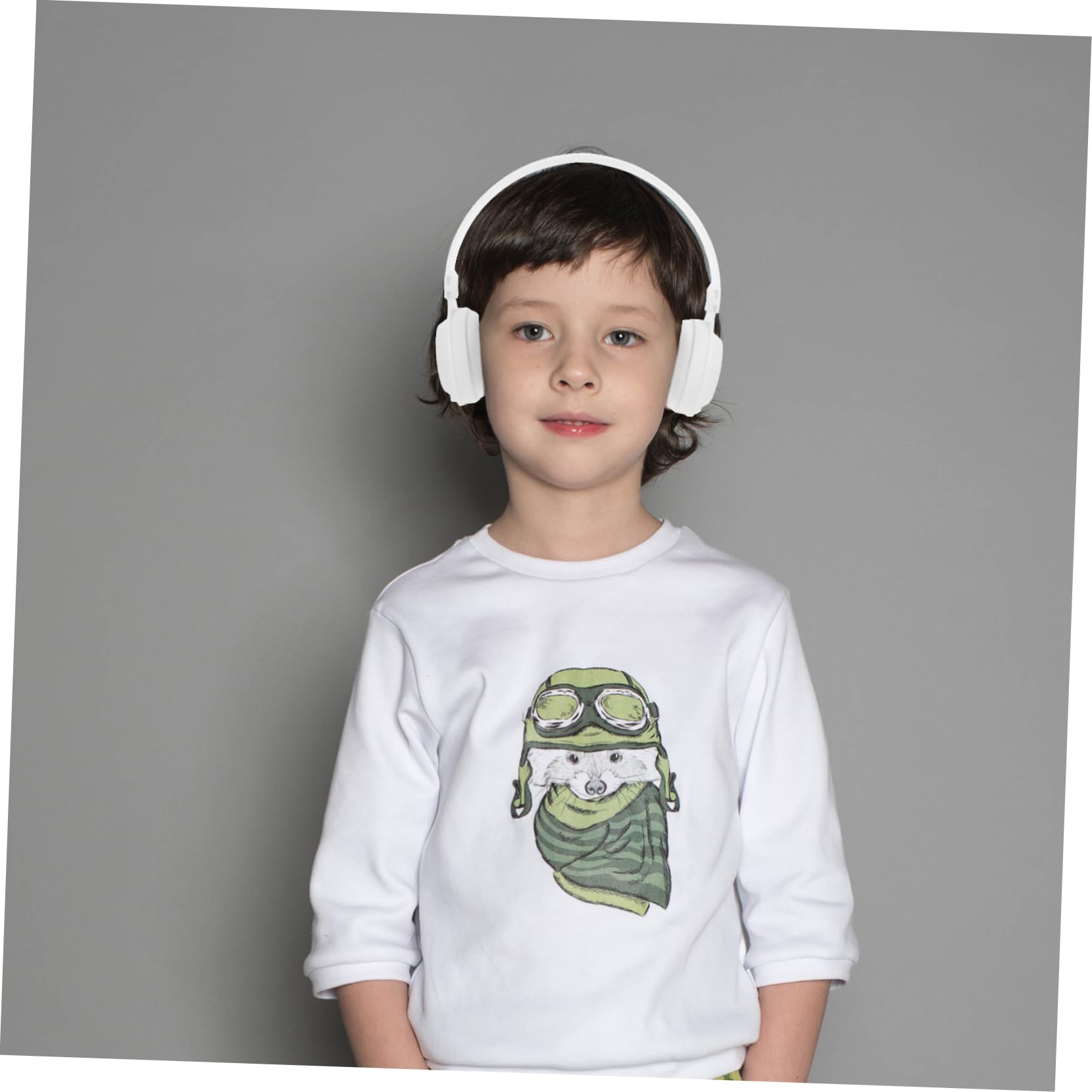 Cosplay Props Headphones, Fake Headset, White Earphone Photography Props, Fasion Decoration For Halloween Birthday Party Supplies