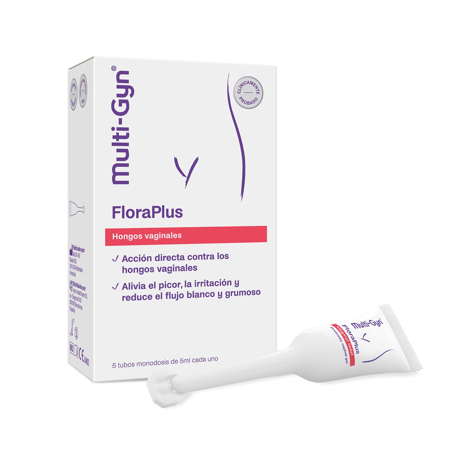 Multi-GYN FloraPlus 5 x 5ml | Prebiotic Vaginal Gel with Lactic Acid | Supports Healthy Vaginal Flora Balance | Easy-to-Use Single Dose Applicators