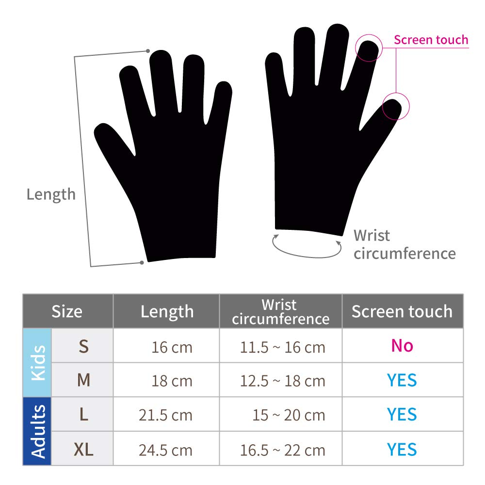 Edenswear Gants hydratants pour adulte avec zinc, Tencel Eczéma Tencel (XL, Blanc)