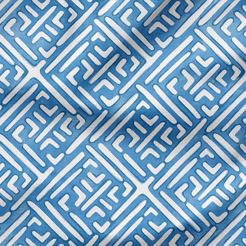 Image of Arden Outdoor Foam Deep Seat Cushion Set, 4-Pack, 24x24, Premium High-Density Foam, Never Flattens, Weather-Proof for Patio Chair Sofa Couch, Amalfi Blue Tile