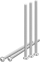 M3x60mm Pan Head Machine Screws, 30Pcs 304 Stainless Steel, Phillips Drive, Metric Coarse Full Thread, Bright Finish, Screws Bolts Kit