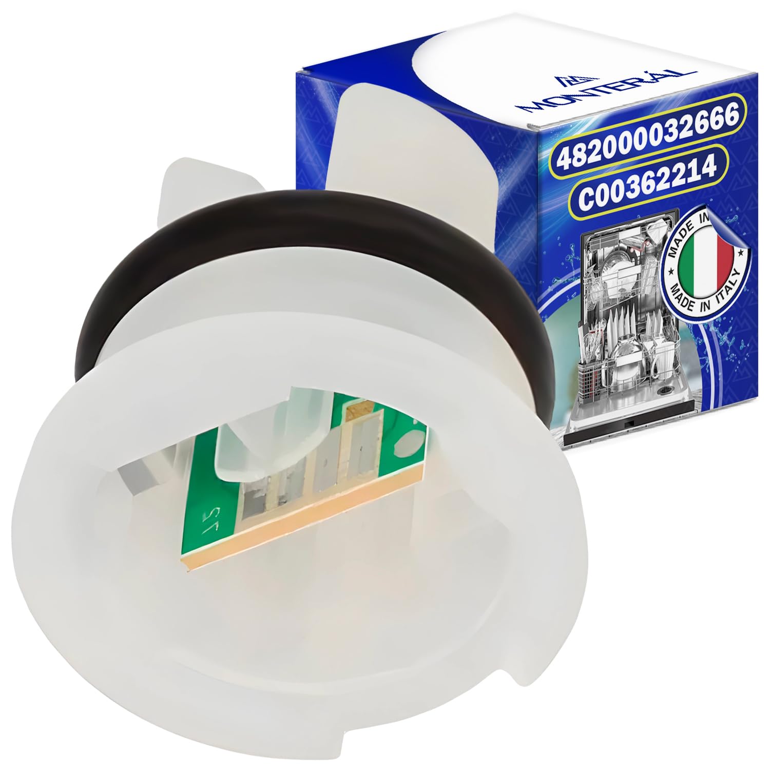 Sensore Di Livello Acqua Per Lavastoviglie 250V 16A – MONTERAL Made In Italy – Sostituisce 00165256, 165256, C00341744 – Garanzia 10 Anni - 5