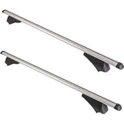 Baca Para Coche Peugeot 207 Summit SUM-004 Barras de Techo con Bloqueo de Aluminio (par) para Coches con rieles al RAS- 1.2 m