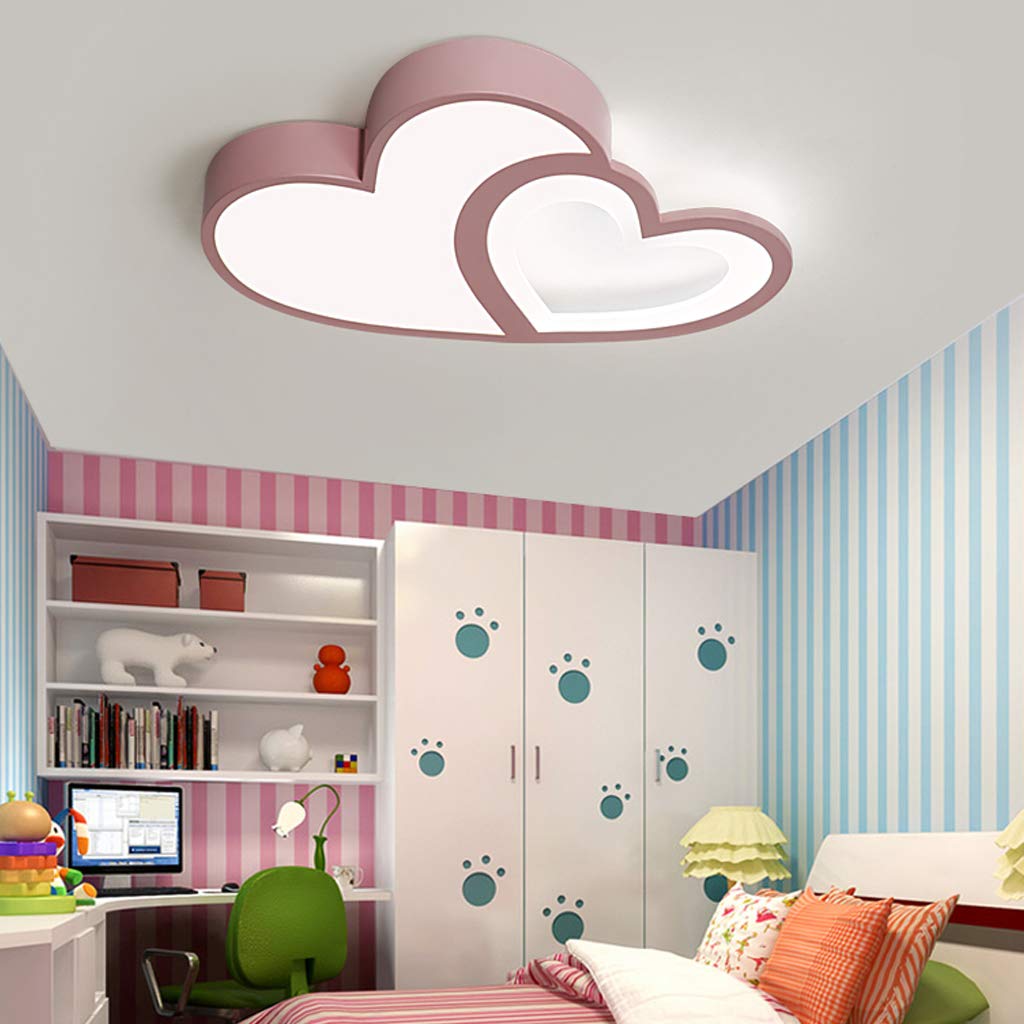 Lampada da soffitto a LED per cameretta dei Bambini, dimmerabile con Telecomando, Design Romantico a Forma di Cuore, Lampada da soffitto in Acrilico, Camera da Letto per Bambini, r