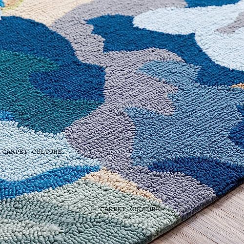 Image of Carpet Mahal Handmade Handwoven Tufted Made of 100% Soft Blended Wool Export Quality Carpets with 1 Inch Thickness (8x10 Feet) Color Multi