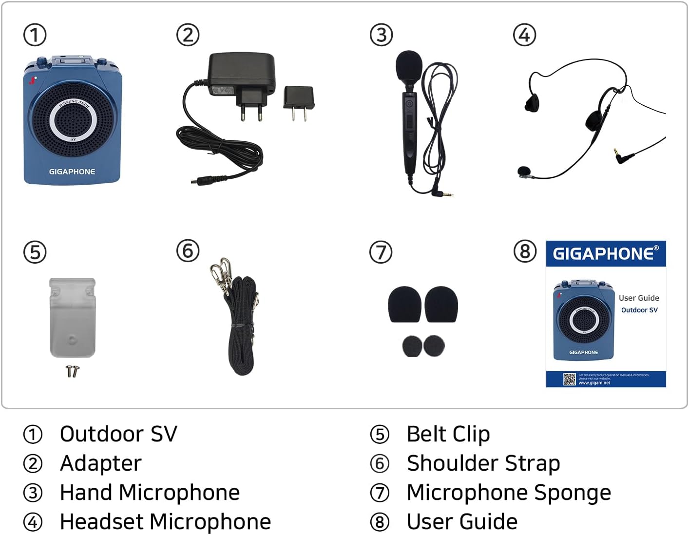 SV 40W Portable Voice Amplifier with Microphones - Wired Handheld & Headset Mic Included for Teachers, Instructors, Tour Guides, Outdoor Events
