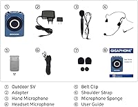 Vista 7 de Amplificador de voz portátil SV 40W con micrófonos
