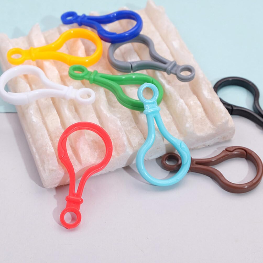 SHINEOFI 100pcs Plastic Keychain Clips for Crafts Lobster Claw Clasps for DIY Keychains Clip Keyring Hooks Lanyard Snap Hooks and Clasps for Jewelry Making Backpack - Image 2