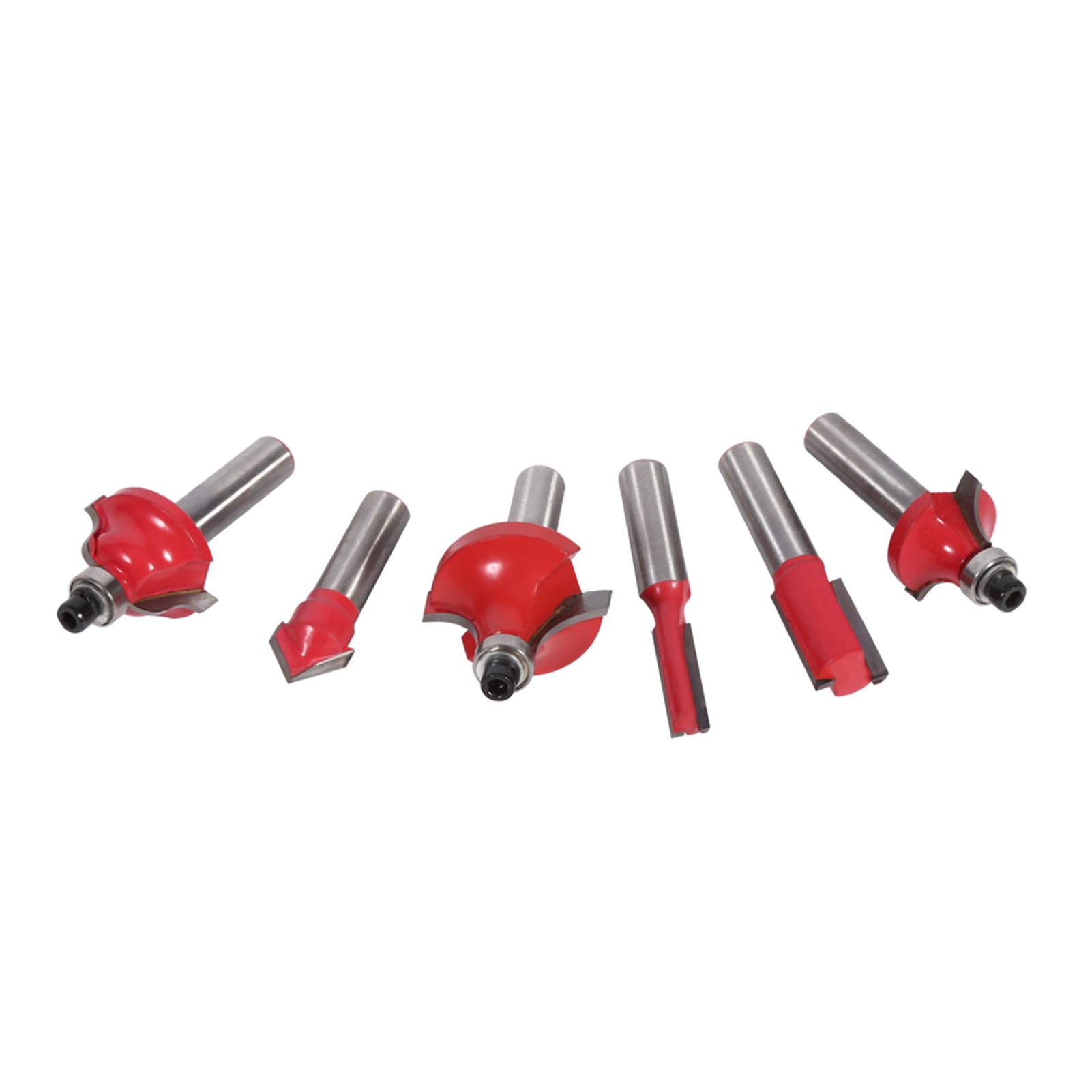 Set di 12 punte per fresatura del legno con gambo da 8 mm - Kit di utensili in carburo di alta qualità con lame trattate termicamente e cuscinetti sigillati in custodia di legno