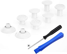 eXtremeRate ThumbsGear Levette Analogiche per ps4&per ps5 Controller Analogici Stick Ergonomico Intercambiabile per ps4 Pro Slim Joystick-3 Altezze-Bianco