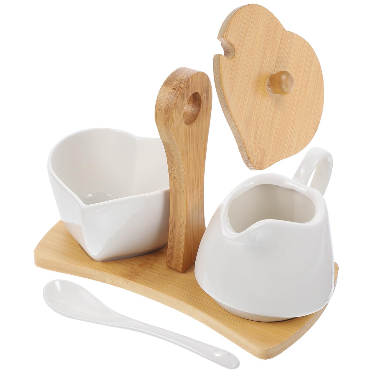 Juego de Azucarero y Jarra de Cerámica y con Mango de Set para Menaje de Cocina en Hotel y Hogar