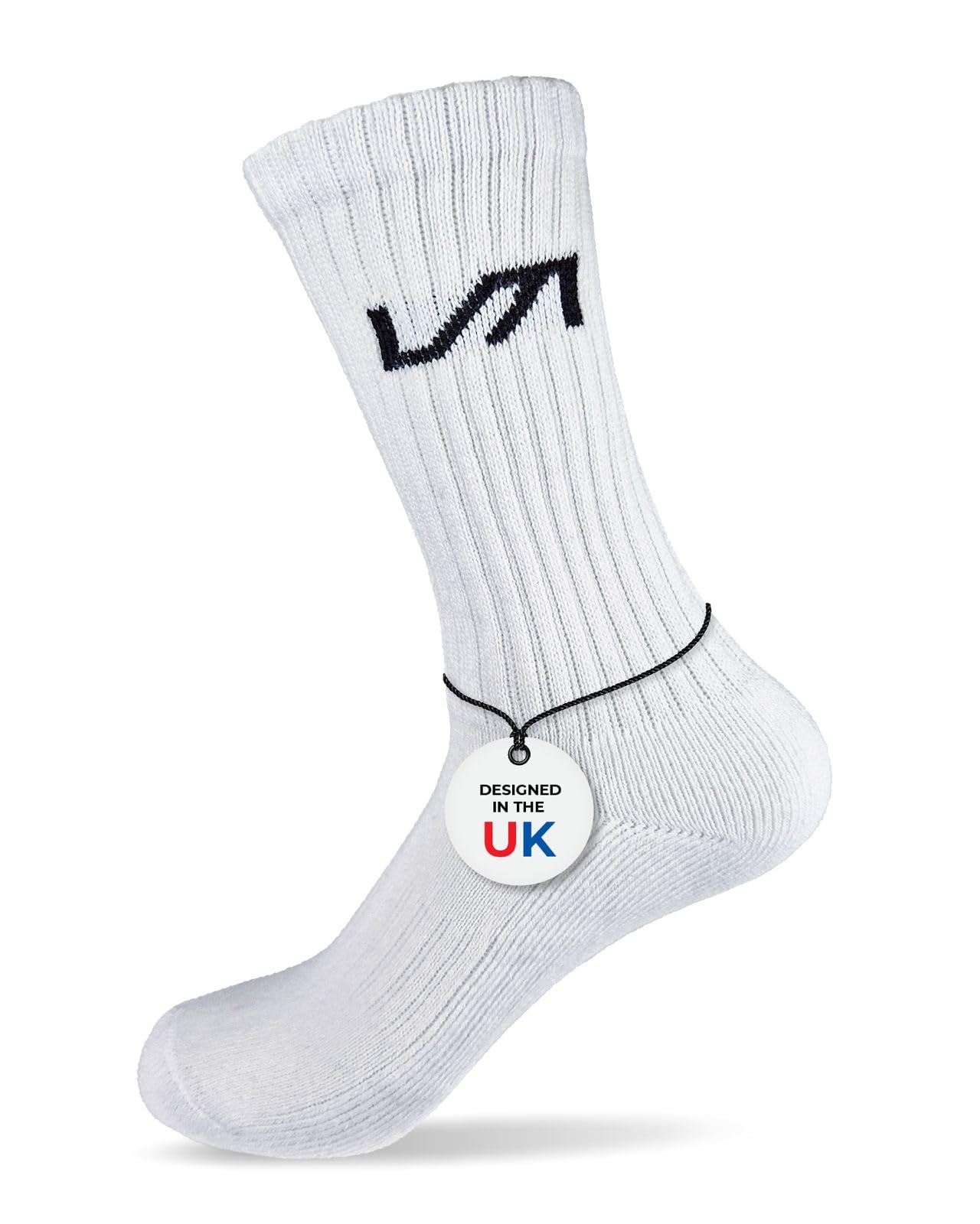 Calzini sportivi da uomo, confezione da 9, calzini sportivi per corsa, palestra, tennis, golf, calzini sportivi neri da uomo 9-11 UK - Calzini sportivi imbottiti in cotone - Confezione