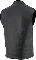Vista 25 de Milwaukee Leather Chaleco de cuero premium para motociclista estilo club para hombre LKM SH