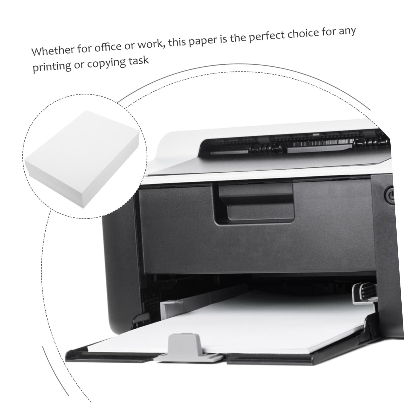 Papel de Impresión A5 Blanco 70g, 500 Hojas para Oficina