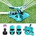 Produktbild Aiglam Rasensprenger, Garden Sprinkler Bewässerungssystem Garten, Automatische 360-Grad-Bewässerungssprinkleranlage 3-Arm-Sprühgerät mit für Bewässerungsanlagen
