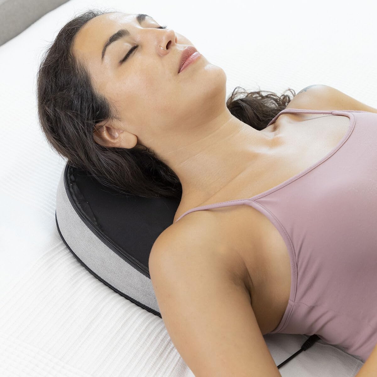 Termiczny masażer Shiatsu 2 w 1, poduszka wielofunkcyjna, 8 głowic obrotowych, ciepło na podczerwień, 3 prędkości, automatyczne wyłączanie 15 min, zastosowanie stóp, szyja, plecy, nogi