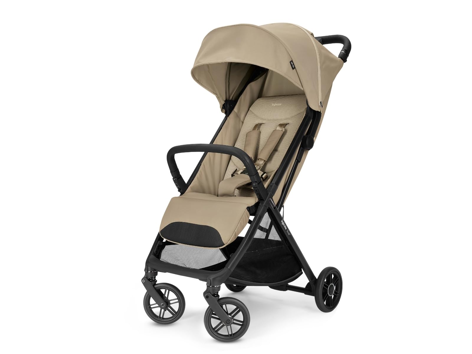 Inglesina Quid3 Tek El Tek Hamle ile Katlanıp Açılan Kabin Boy Bebek Arabası Lunar Beige