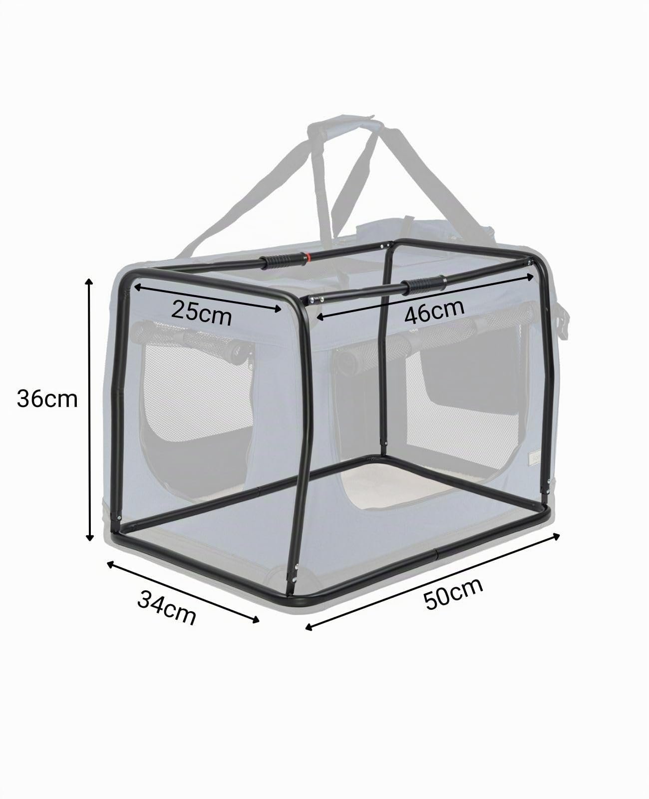 lionto Borsa trasportino per cani pieghevole per viaggi e auto, 50x34x36 cm, box di trasporto stabile con maniglie per gatti e animali fino a 10 kg, scatola in tessuto, blu scuro