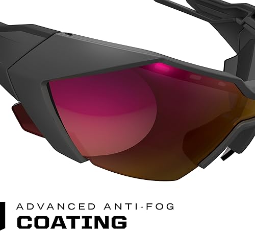 Miniatura 4 de Mechanix Wear Vision Type-E - Lentes de seguridad con antivaho, resistentes a los arañazos, protectores, negros, medio marco, brazos y nariz