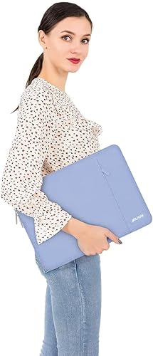 Vista 355 de MOSISO Funda vertical de poliéster con bolsillo para laptop de 15 pulgadas, para MacBook Air 15 M4 A3241, M3 A3114 y M2 A2941 de 2025, 2024 y 2023
