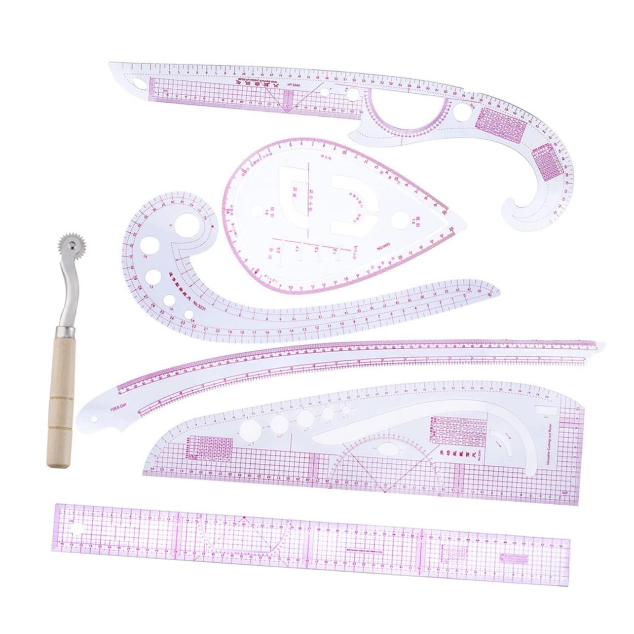 1set Pattern Rulers Sewing Set Tailor Rulers Scale Clothing for Dressmaker Cutting
