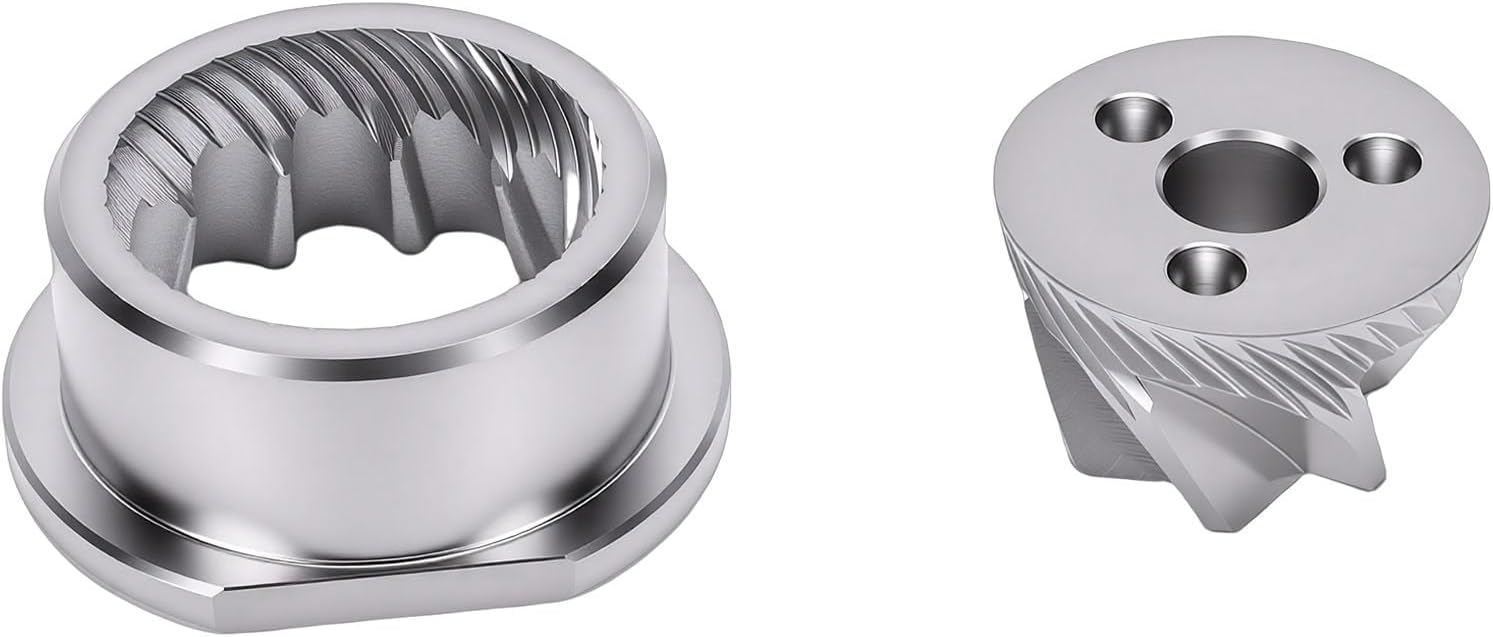 TOPINCN Coffee Grinder Burr Set, Conical Burr Replacement, 48MM Stainless Steel Optimized Grooves for Various Coffee Machines