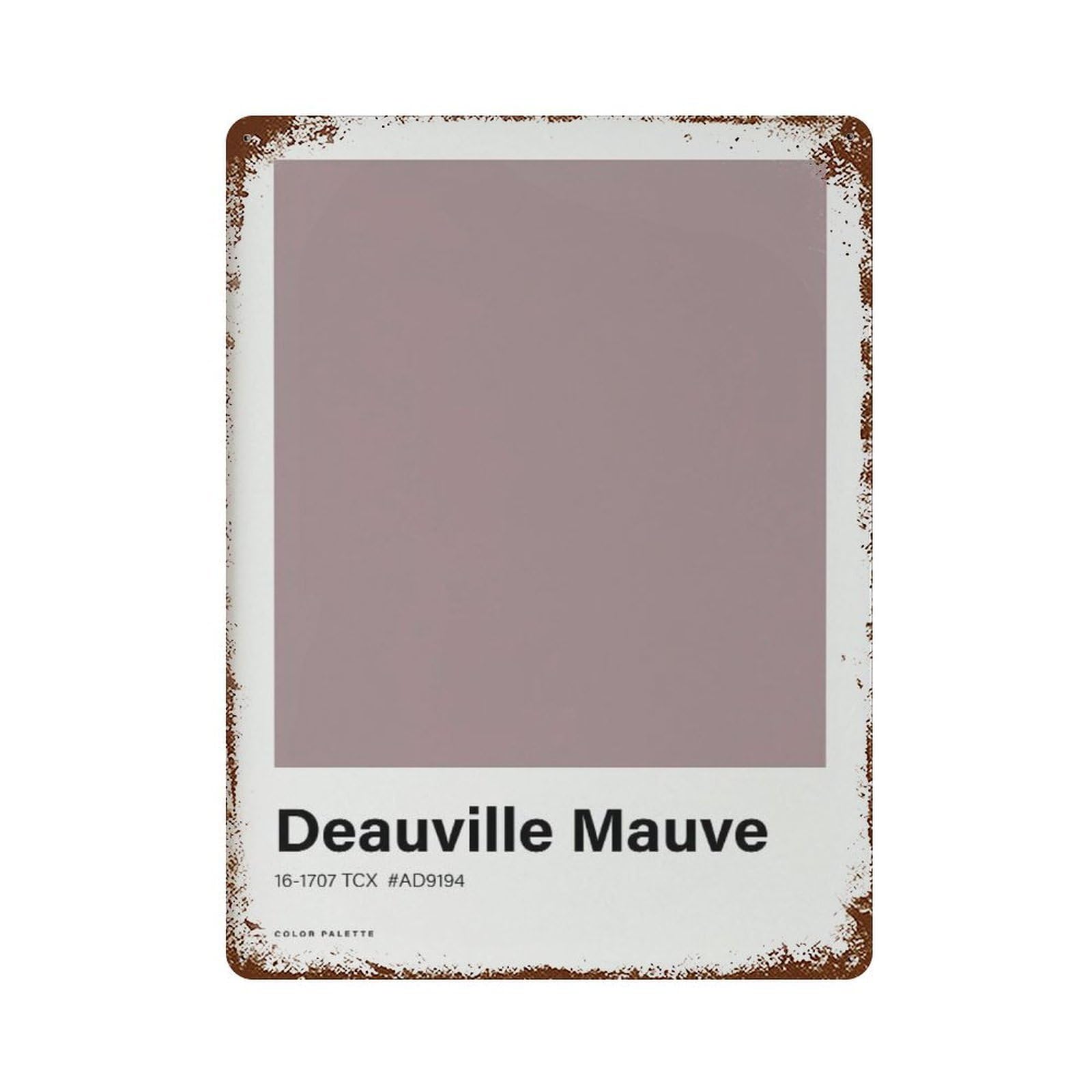 xiaoxiaoshen Deauville Mauve Color Palette Minimalist Nordic Wall Decor Art Metal Tin Poster Modern Home Decor Art Home Bar Shop Decorations Vintage Sign 40x30cm