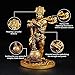 HYCOT+ Big Bahubali Hanuman Statue for Home Decor Marble & Resin Lord Hanuman Idol Bajrang Bali Statues for Temple Decoration Hanuman Murti Showpiece Item, Height 7.48 Inch, Antique