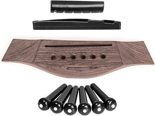 RuiJOTWAT Acoustic Guitar Rosewood Bridge Pins Saddle Nut Sets Accesories