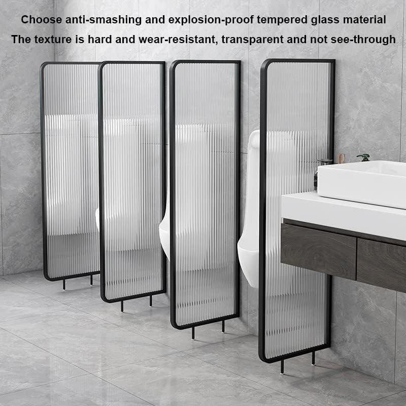 Transparent Glass Waterproof Urinal Divider Panel Public Space Partition Durable Protection for Privacy Stylish Bathroom Separation Solution