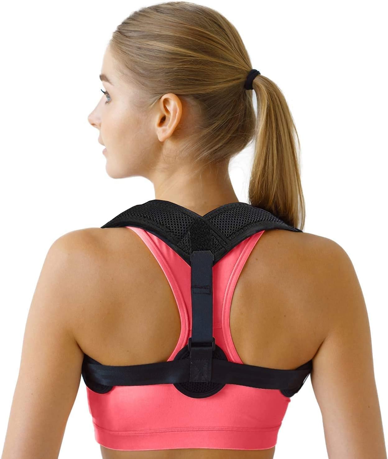 Prime Cart Neoprene Compression Posture Corrector For Men And Women - Adjustable Upper Back Brace For Clavicle To Support Neck, Back and Shoulder (FREE-SIZE)