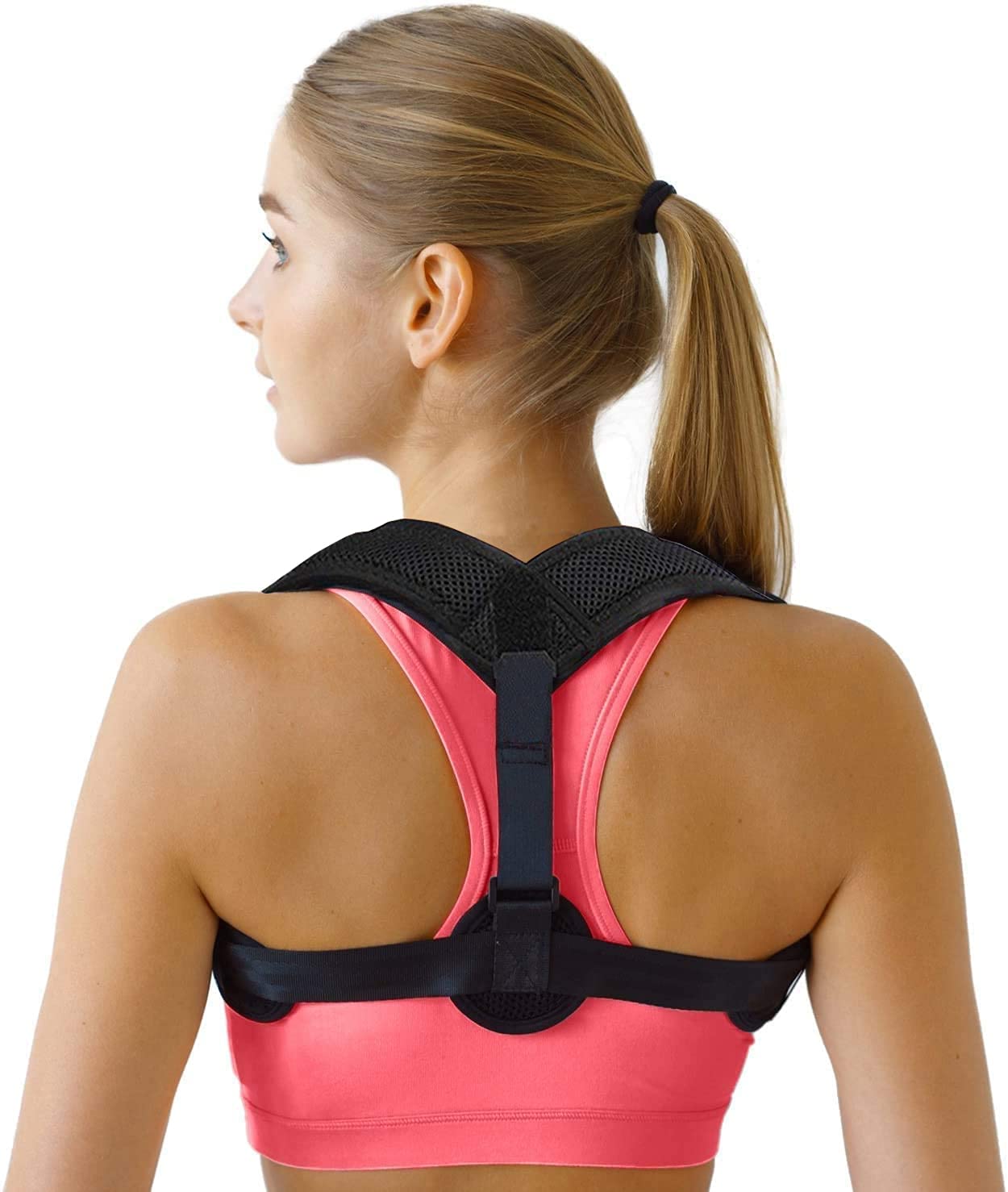 Prime Cart Neoprene Compression Posture Corrector For Men And Women - Adjustable Upper Back Brace For Clavicle To Support Neck, Back and Shoulder (FREE-SIZE)