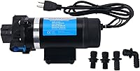 Vista 1 de Amarine Made AC 110V Bomba de presión de agua autocebante, bomba de lavado de agua dulce 160PSI11bar 7LPM AMPS 0.8A MAX.AMPS 1.5A bomba de diafragma