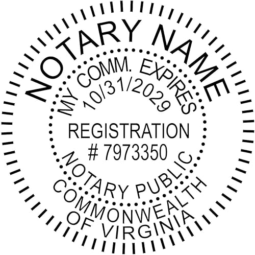 Miniatura 2 de Virginia Notary Silver Seal - Paquete con sello rojo R-542 redondo autoentintado