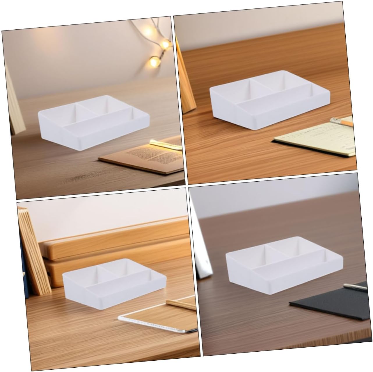 2pcs Sugar Packet Holder Organizer for Coffee Bar White PP