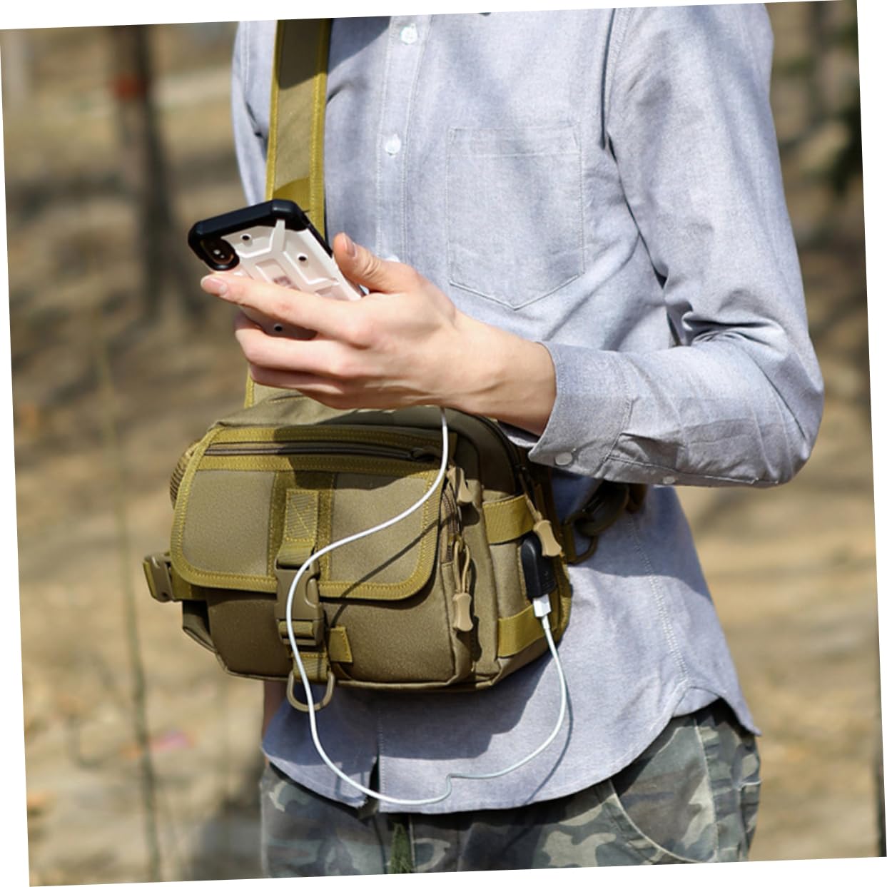 Borsa Tattica Portatile Resistente All Usura Borsa Tracolla Multifunzione Da Campeggio Adatta Per Riporre Oggetti Essenziali Per Outdoor Cerniera Liscia e Resistente Design Regolab