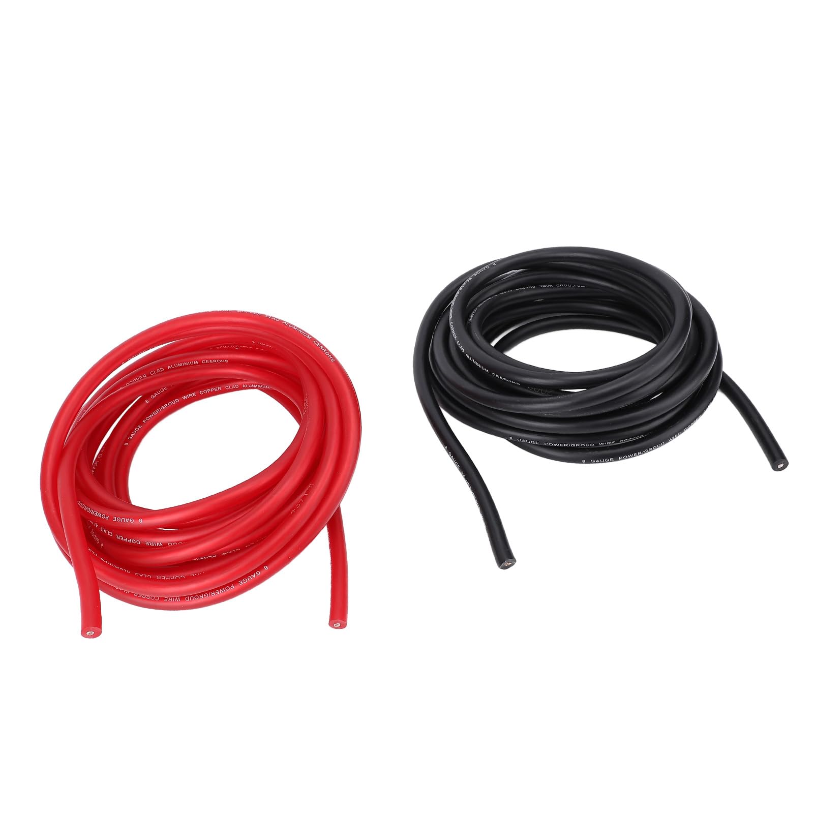 aqxreight Cavo di Messa A Terra di Alimentazione in Alluminio Rivestito in Rame Stabile da 20 Piedi, 8 AWG, con Scatola da 100 A, per Sistemi Audio per Rimorchi per Auto e Altro Cavo 8 AWG di Terra