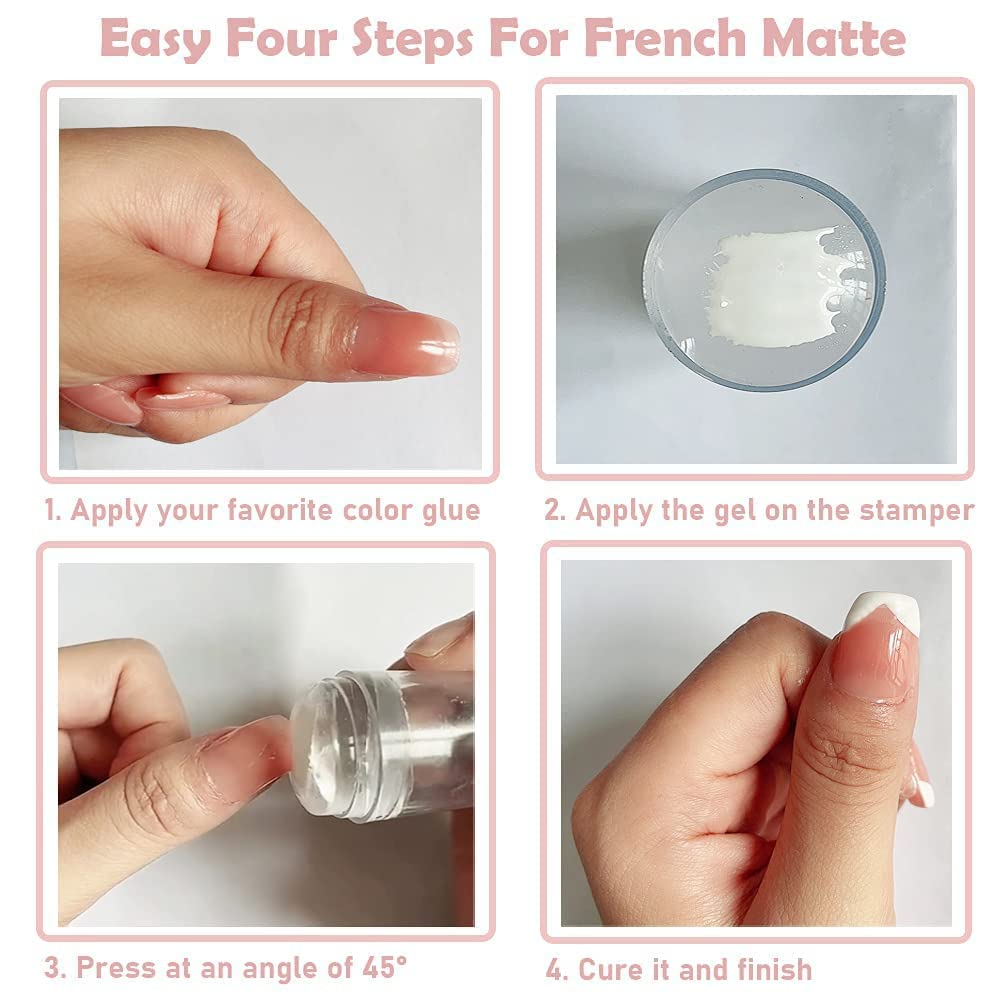 SG UNIQUE STYLE Nail Art Stamper with Silicone French Nail Stampers, Nail Scrapers and Replaceable Stamper Heads100-Time Using Soft Nail Stamper Kit DIY Nail Art Tools( stamp) 2