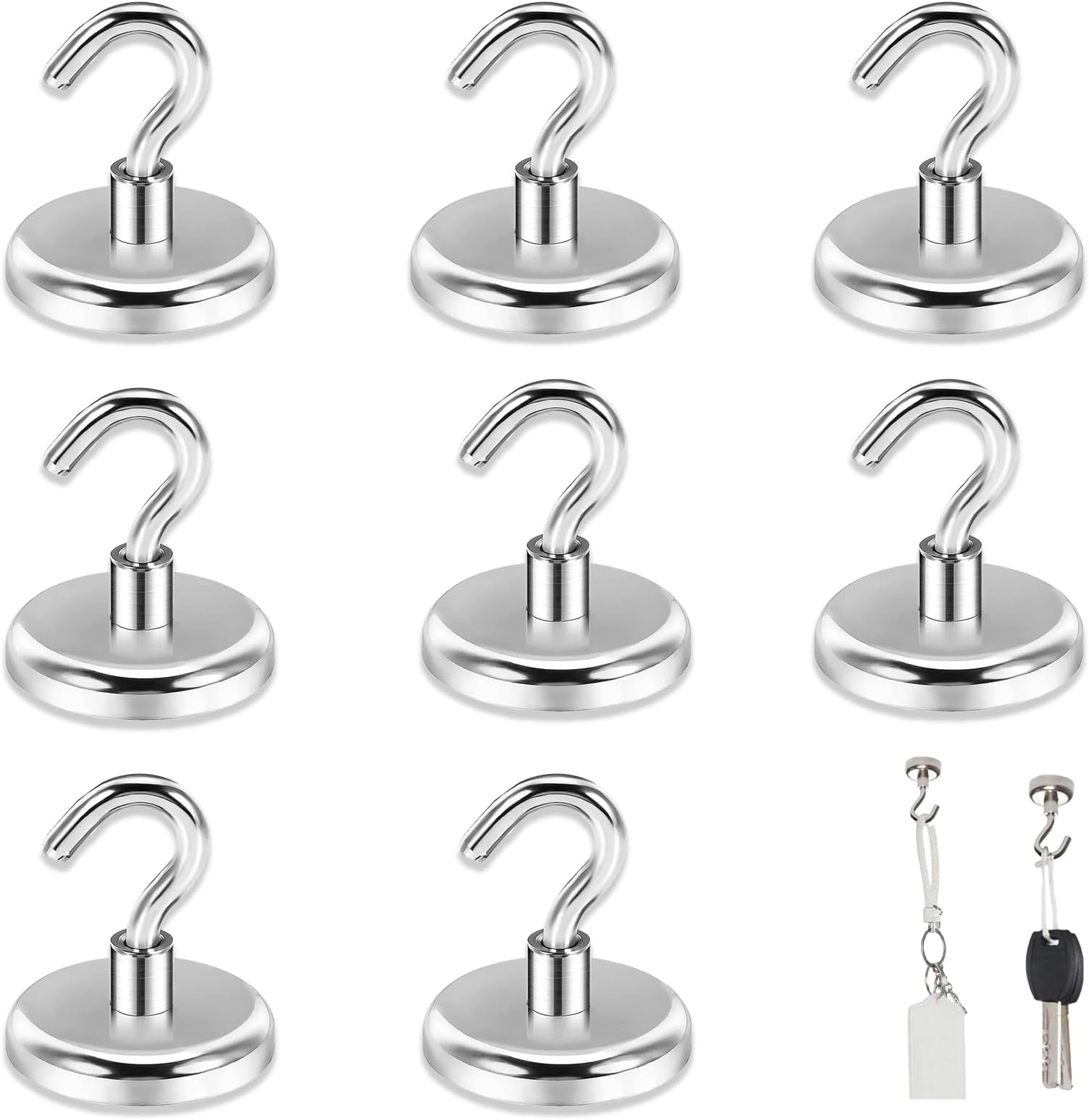 Master Magnetics Magnethaken – Schwarzer Neodym-Magnet, Extra Stark, Drehbar, Bis 30 Kg Haftkraft, Für Haus & Industrie
