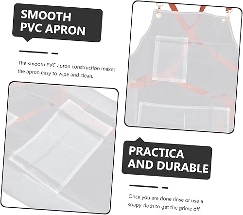 Miniatura 5 de NOLITOY delantal delantal delantal de trabajo delantal de trabajo resistente delantal pintores delantal plato delantal medio delantal lavavajillas