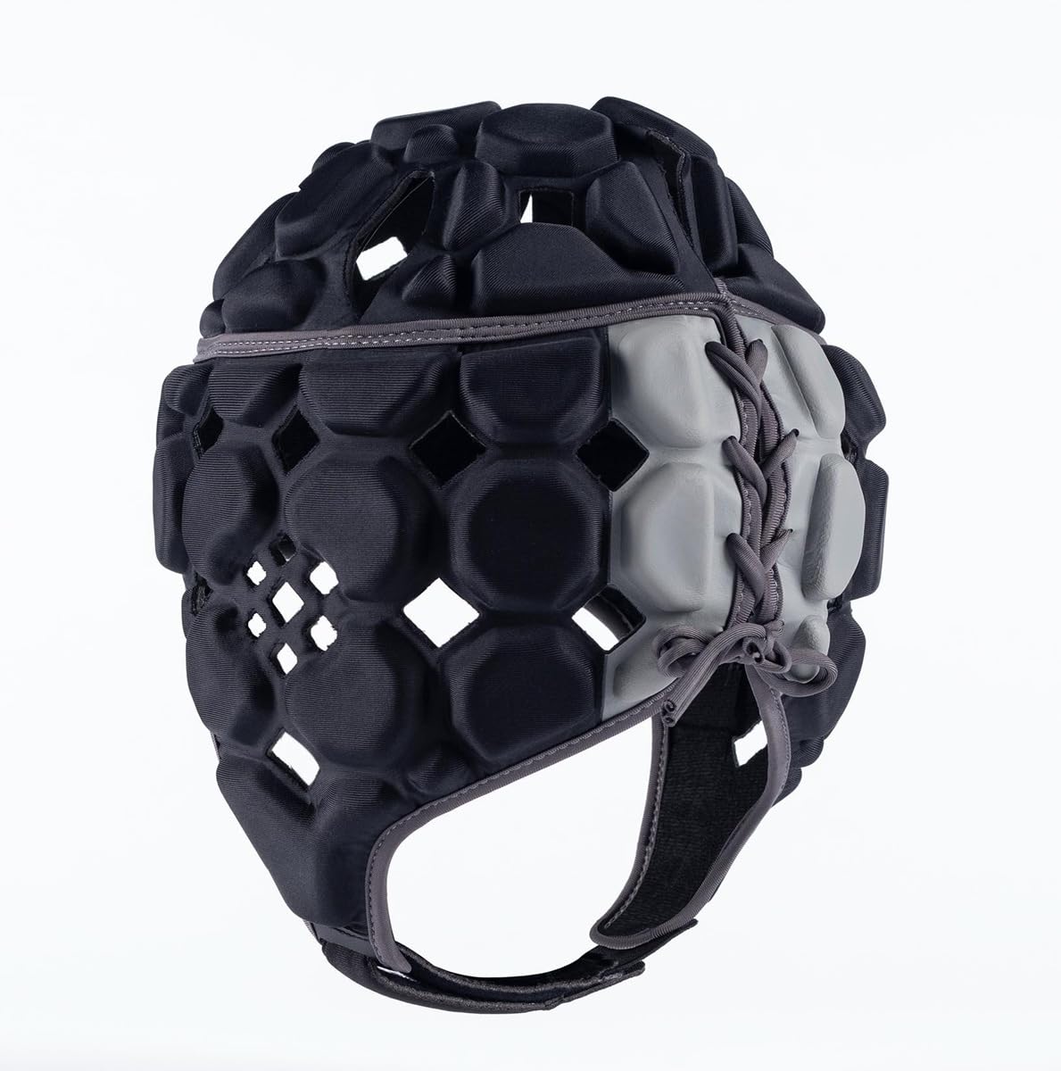 Casco Rugby Gilbert Octane Negro/Gris - Headguard Rugby - Tallas Senior/Junior