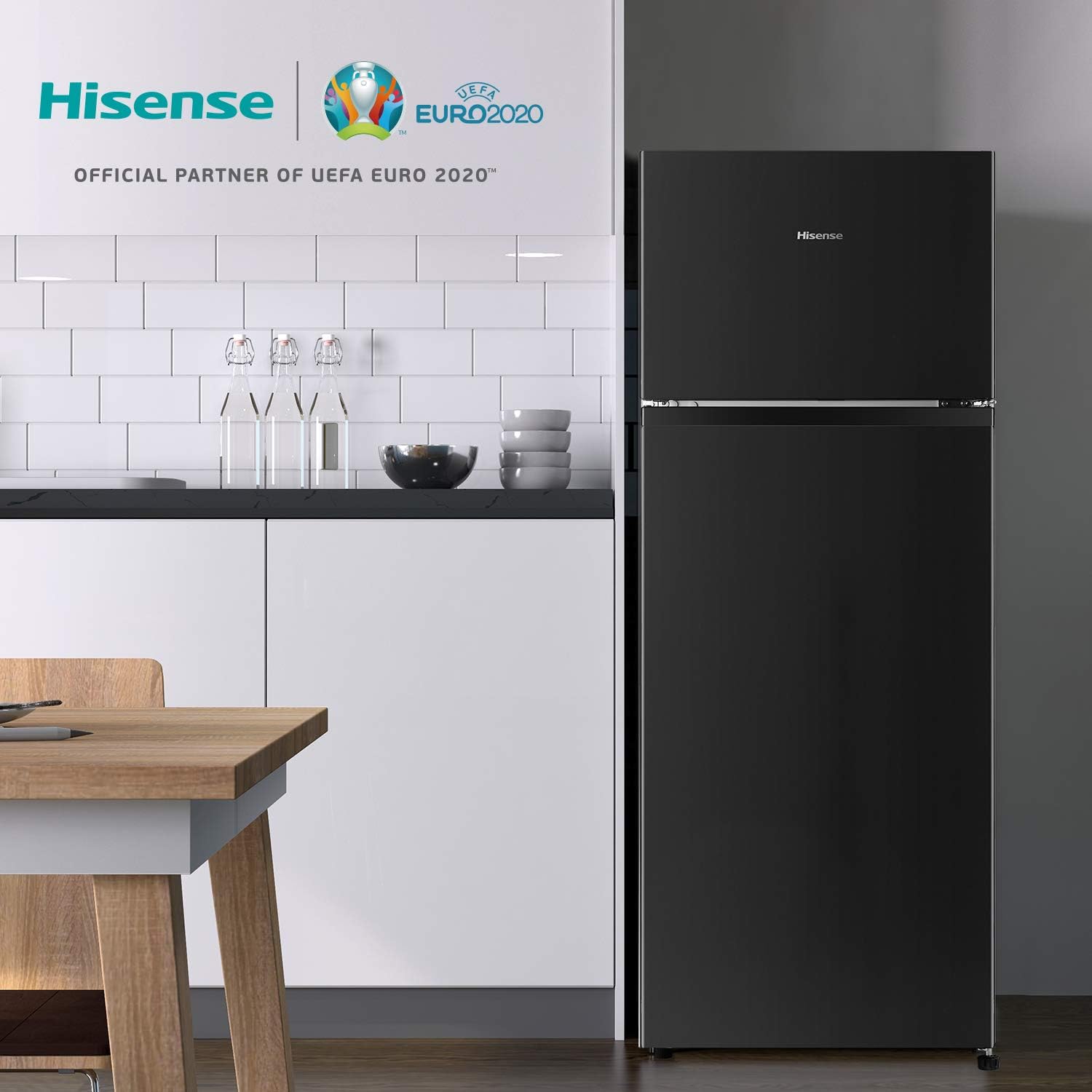 Hisense RT267D4ABF Frigorifero Doppia Porta a Libera Installazione Modello 2021, 205 L, Nero Hisense RT267D4ABF Frigorifero Doppia Porta a Libera Installazione Modello 2021, 205 L, Nero