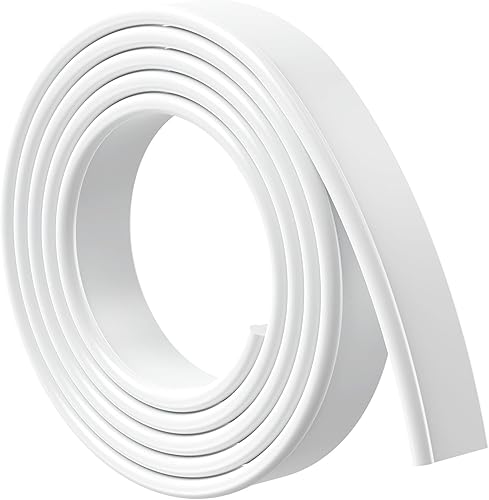 Escobilla de goma de silicona de repuesto para puertas de ducha, ventanas, limpieza de vidrio, 41 pulgadas (blanco)