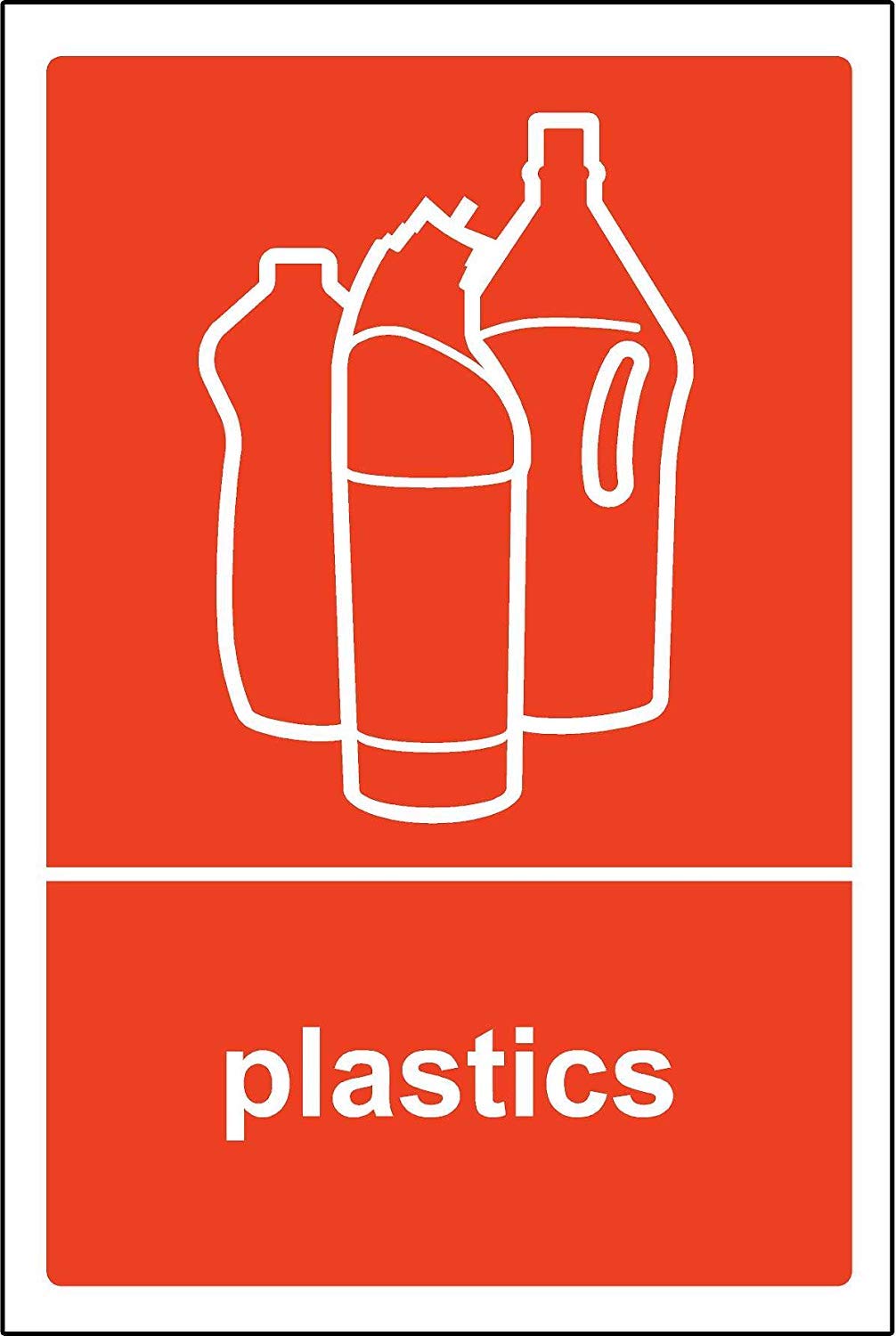Kpcm Display Ltd Recycling Bin Sign Plastics - 1.2Mm Rigid Plastic 200Mm X 150Mm