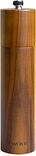 Yvake Wooden Salt and Pepper Grinder,8 Inch Manual Salt and Pepper Mill, Adjustable Coarseness and Refillable,Acacia Wood Pepper shakers for your kitchen