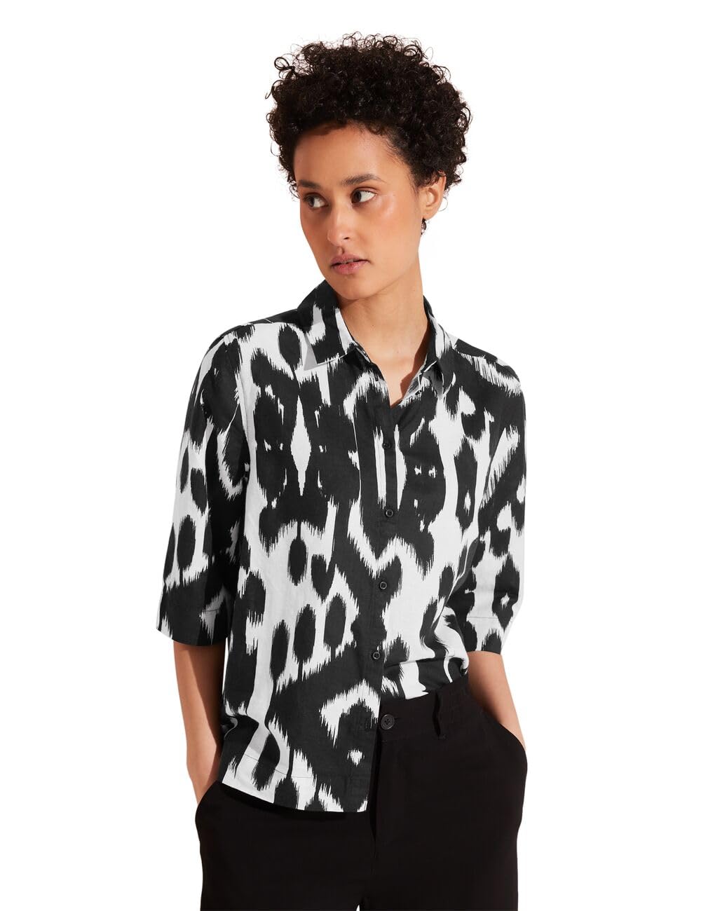 Street One Damen Sommer Leinen Bluse